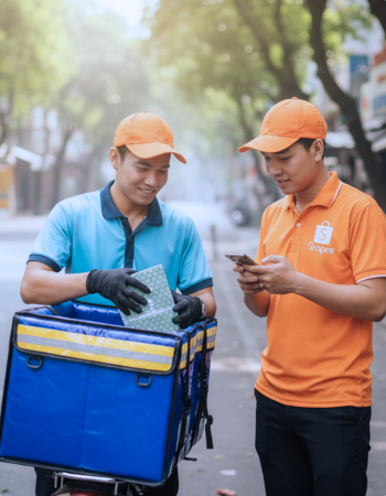Shipper giao hộp HerbViet 2